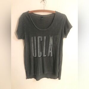 UCLA T-Shirt Women's Size L Long in Back Heathered Gray Green